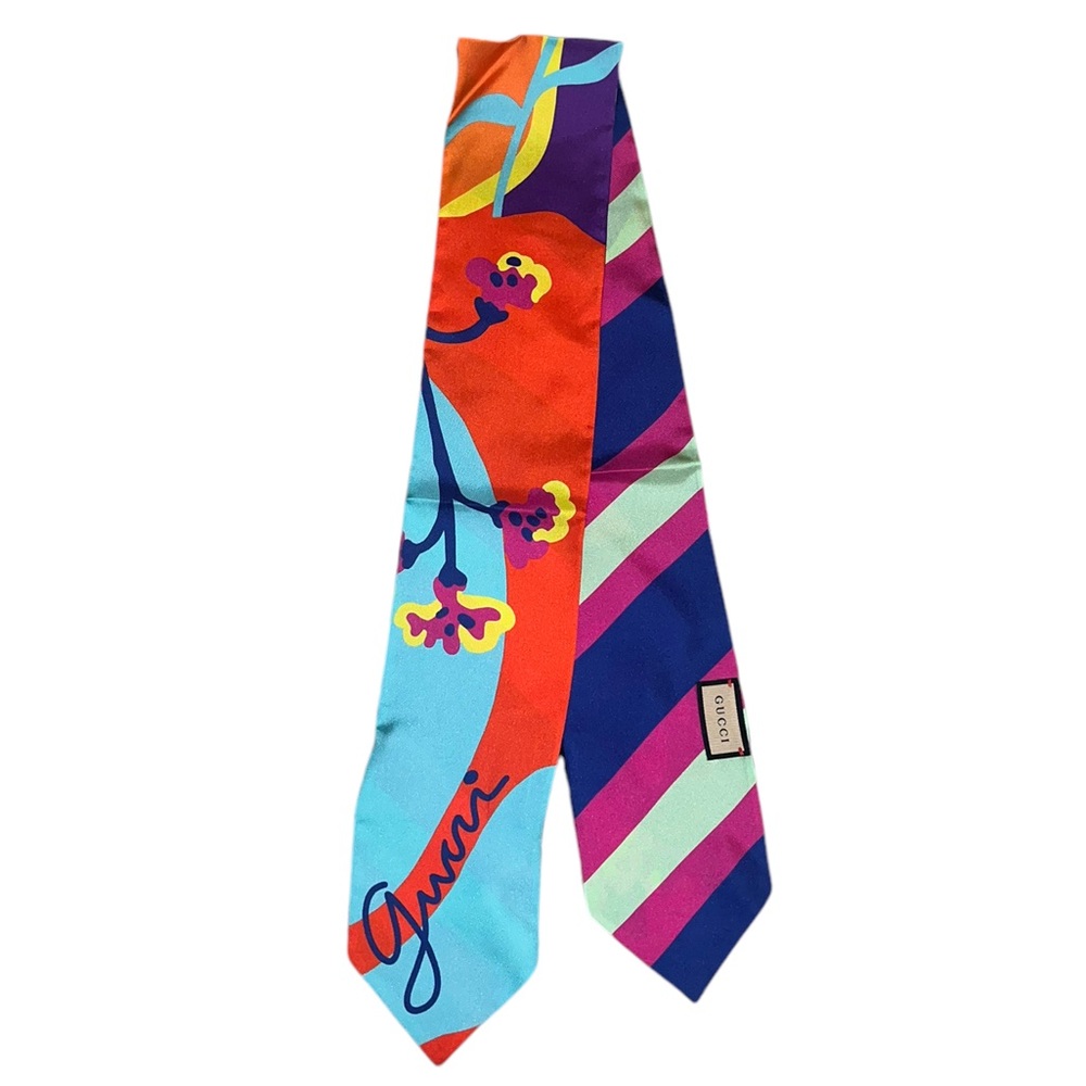 GUCCI **NEW** Colorful Silk Neck Bow Tie